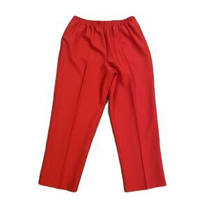 Bonworth Pull On Pants ~ Sz XLP ~ Red ~ High Rise ~ 28" Inseam ~ Elastic Waist